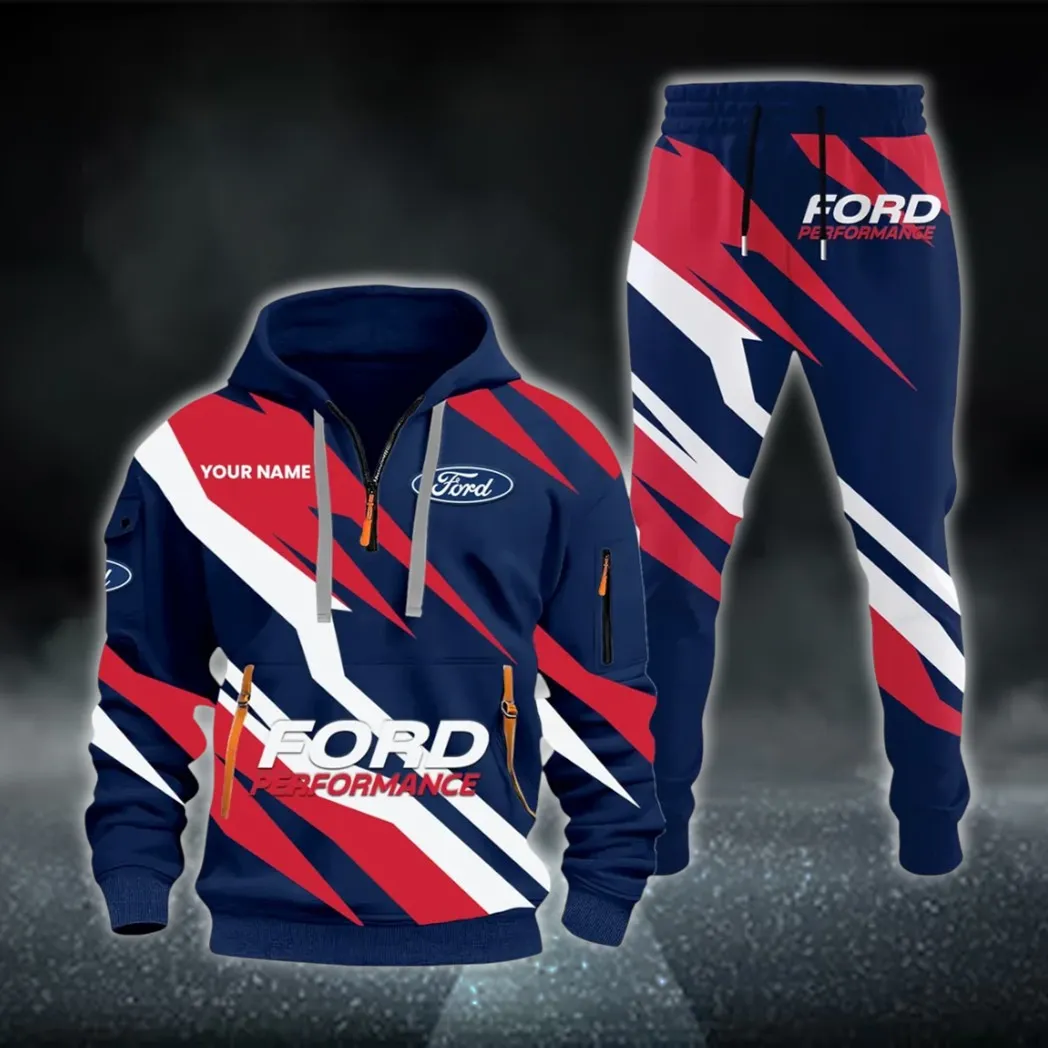 Vintage Ride Hoodie Half Zip x Sweatpants Set, Ride-Inspired Half-Zip Hoodie Set CAR514100925052