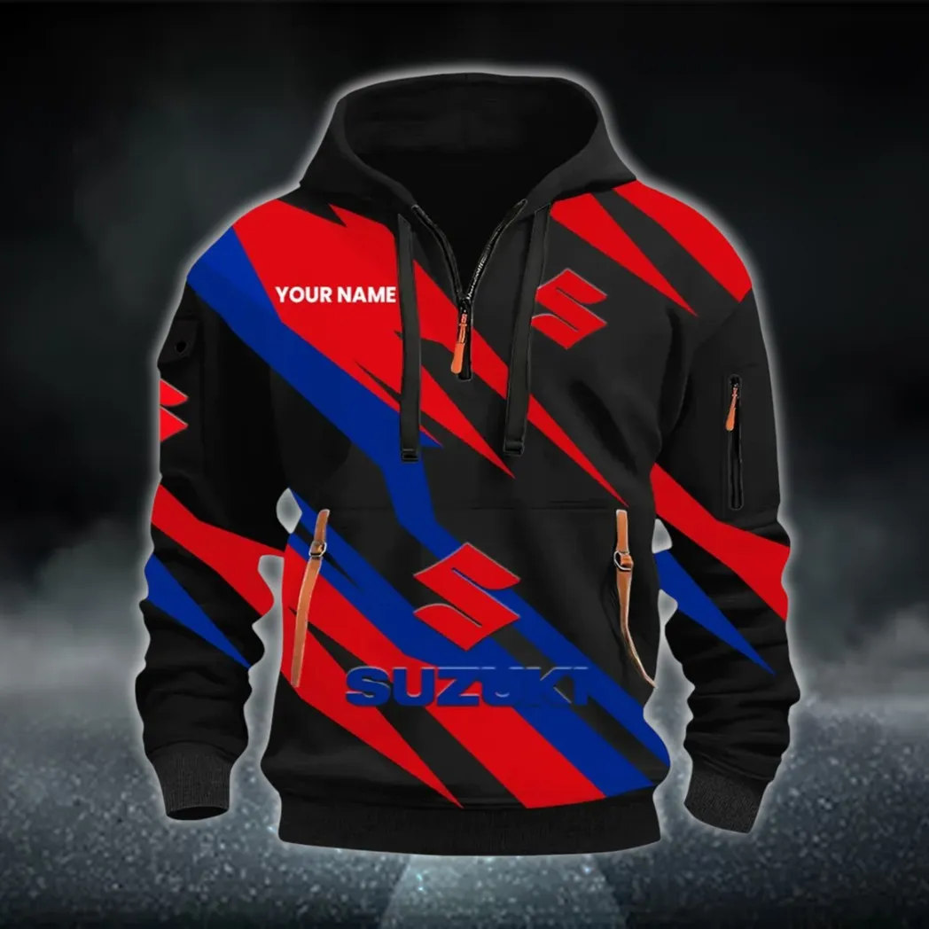 Superbike Hoodie Half Zip 3D Print, Adventure & Urban Fit Hoodie CAR514100925061