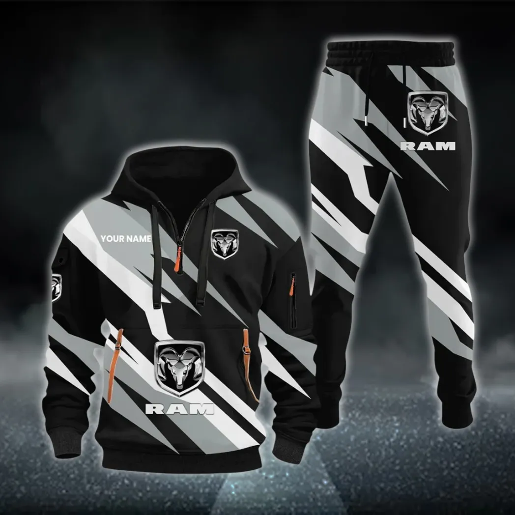 Tough Truck Brand Hoodie Half Zip x Sweatpants Set, Road-Ready Hoodie and Jogger Set CAR514100925067