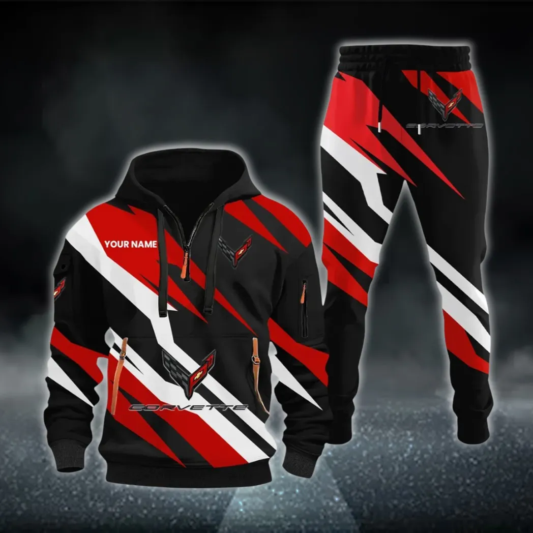 American Supercar Hoodie Half Zip x Sweatpants Set, Ride-Inspired Half-Zip Hoodie Set CAR514100925072