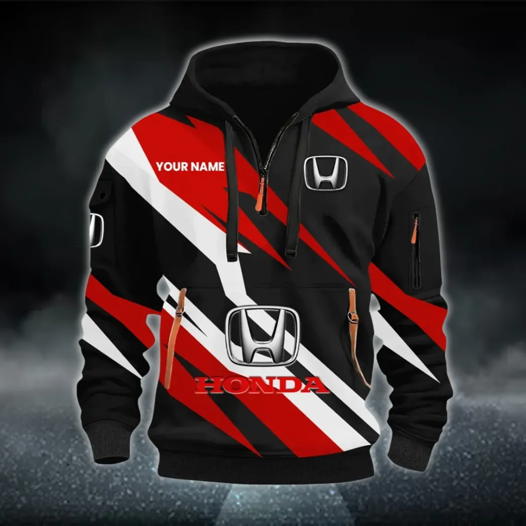 Crossover Hoodie Half Zip 3D Print, Street-Ready Casual Hoodie CAR514100925074