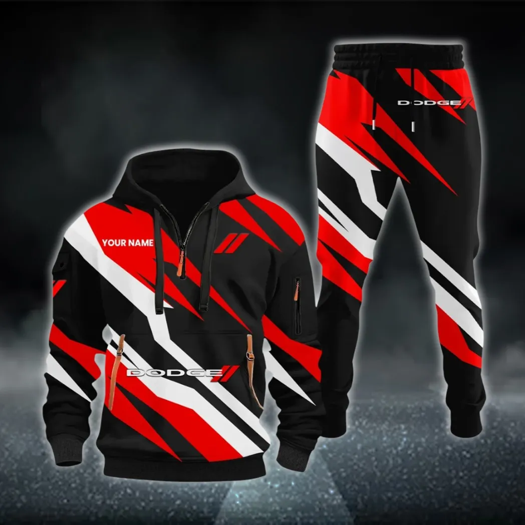 Performance Vehicle Hoodie Half Zip x Sweatpants Set, Custom Ride-Ready Tracksuit CAR514100925083