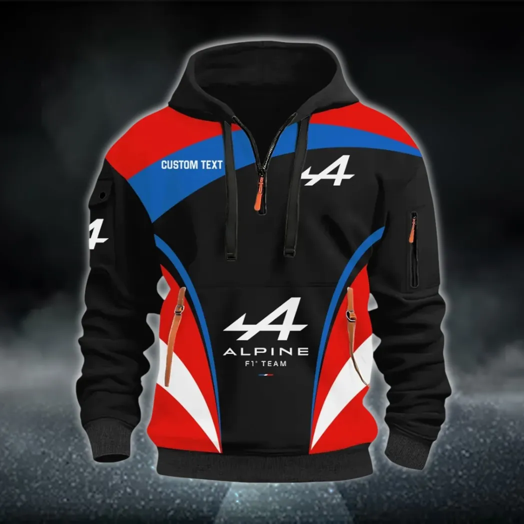 Sports Car Hoodie Half Zip 3D Print, Sporty Urban Hoodie Style CAR514100925089