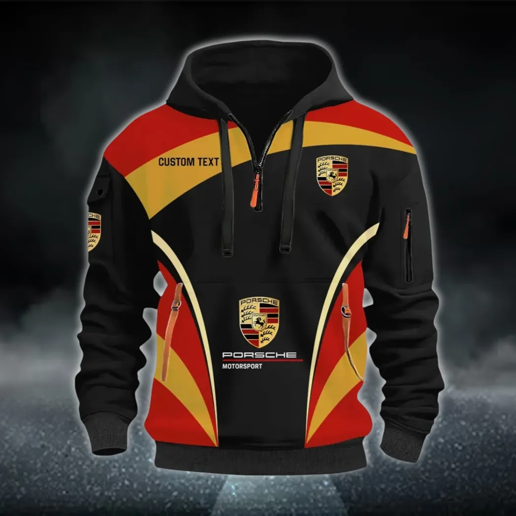 Sports Car Hoodie Half Zip 3D Print, Comfortable Street Hoodie CAR514100925093