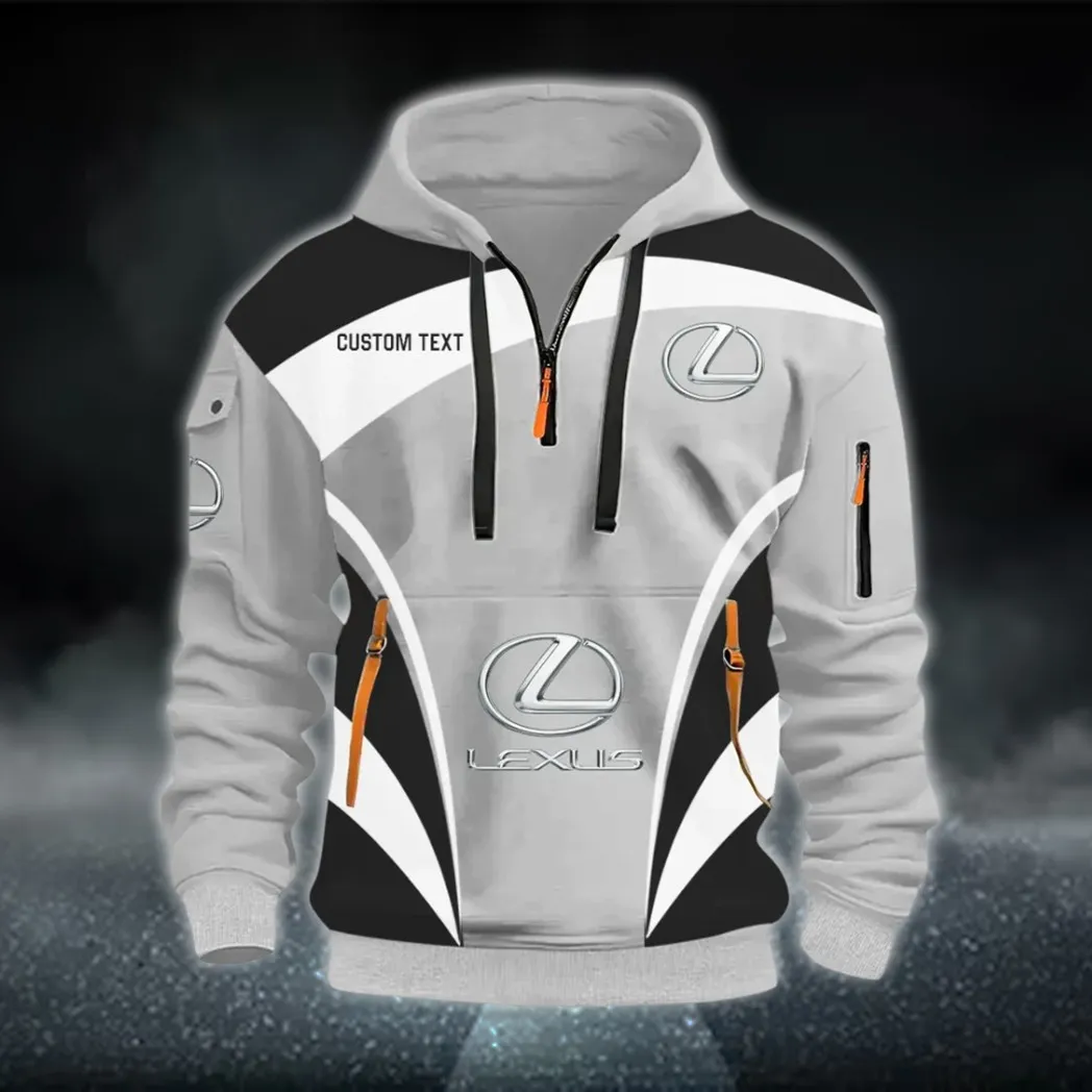 High-End Coupe Hoodie Half Zip 3D Print, Sporty & Street-Ready Hoodie CAR514100925112