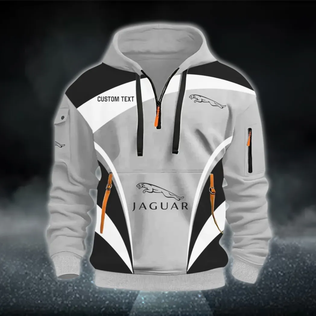 Sophisticated Car Hoodie Half Zip 3D Print, Sporty Urban Comfort Hoodie CAR514100925118