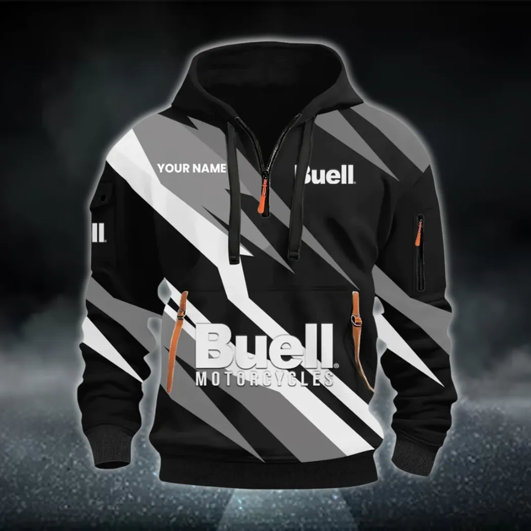 Street Racer Hoodie Half Zip 3D Print, Rugged Sporty Streetwear Hoodie CAR514100925128