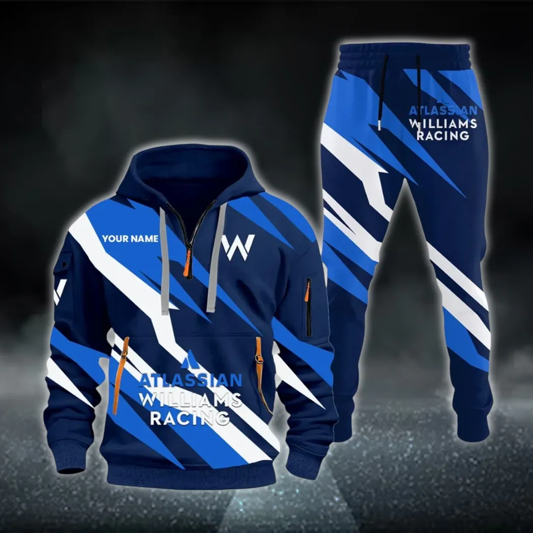 Racing Car Hoodie Half Zip x Sweatpants Set, Road Warrior 3D Outfit Set CAR514100925140