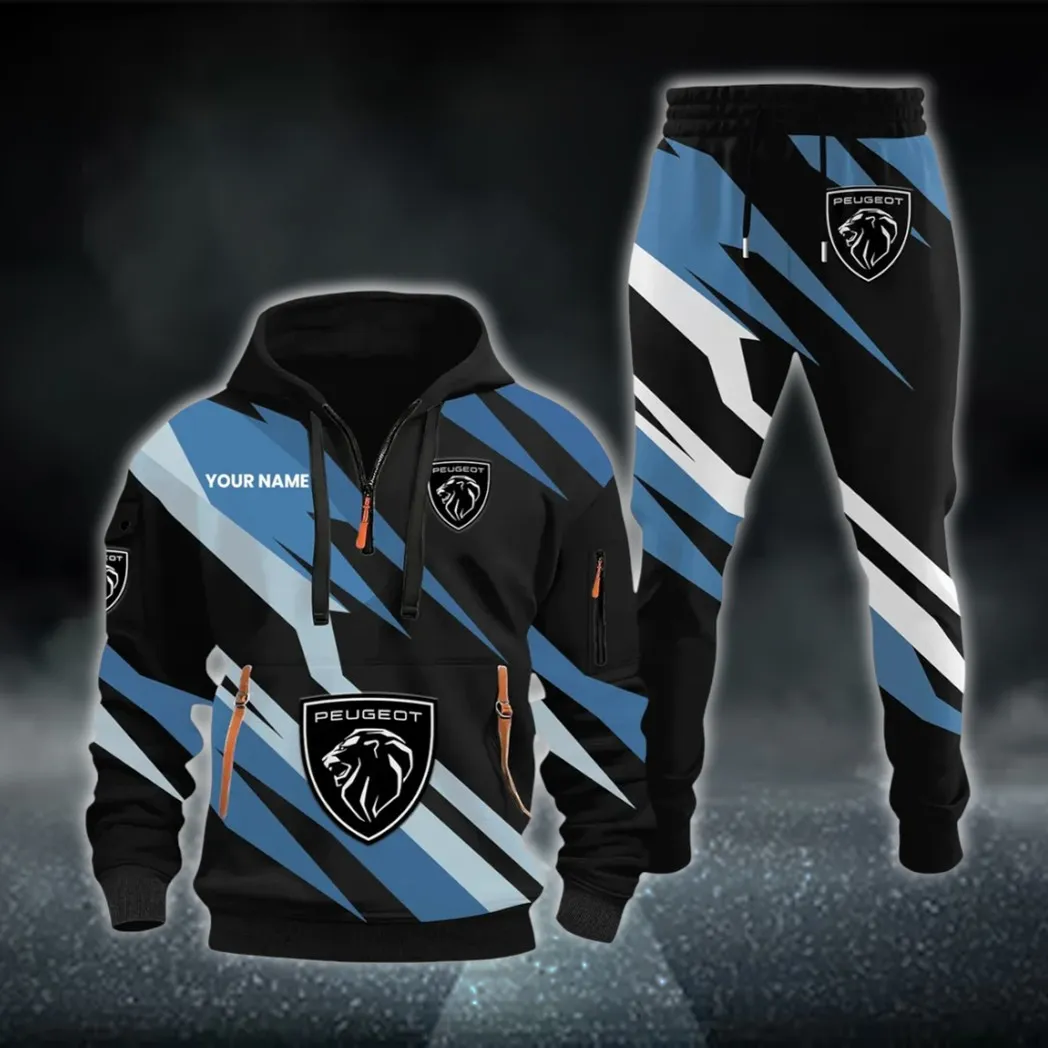 Family Auto Hoodie Half Zip x Sweatpants Set, Road Warrior 3D Outfit Set CAR514100925149