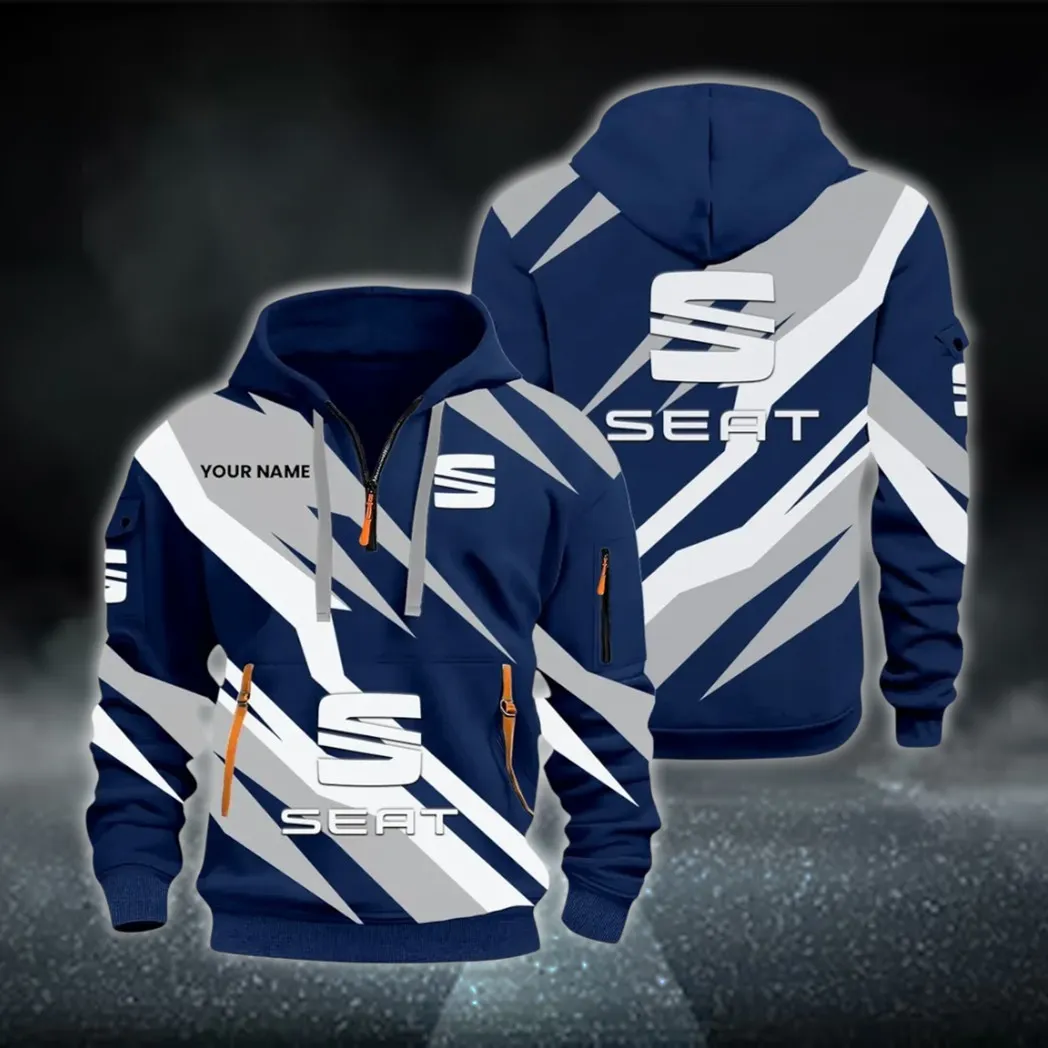 Affordable Sedan Hoodie Half Zip 3D Print, Rugged Casual Fit Hoodie CAR514100925152