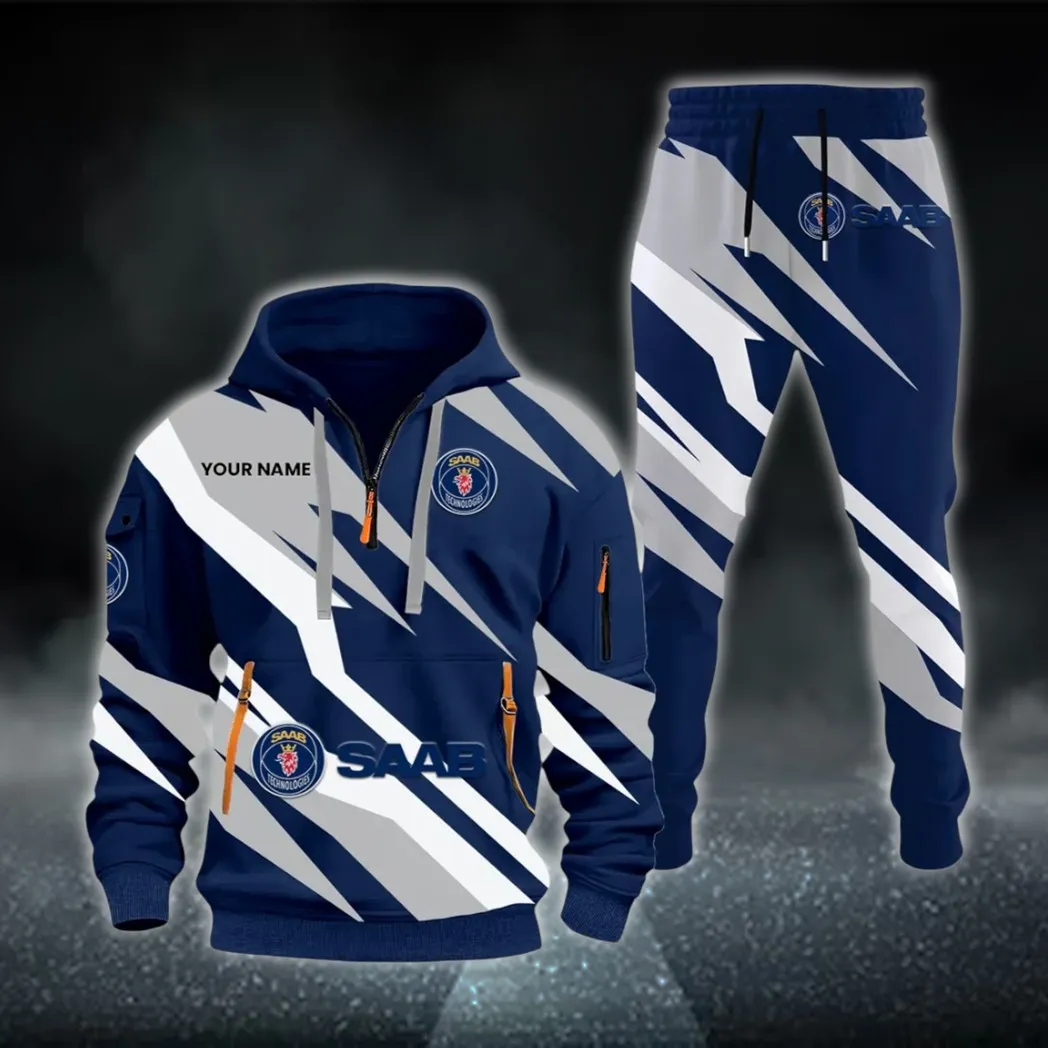 Utility Auto Hoodie Half Zip x Sweatpants Set, Custom Ride-Ready Tracksuit CAR514100925155