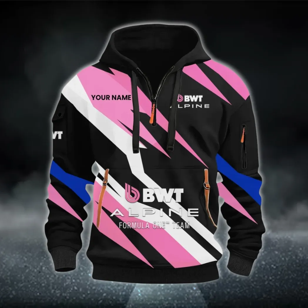 Sports Car Hoodie Half Zip 3D Print, Lightweight & Casual Comfort Hoodie CAR514100925156