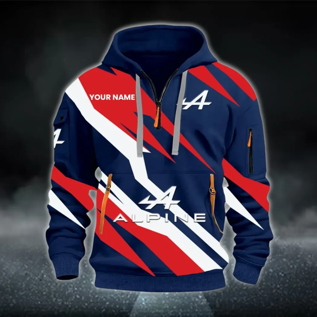 Sports Car Hoodie Half Zip 3D Print, Rugged Sporty Streetwear Hoodie CAR514100925161