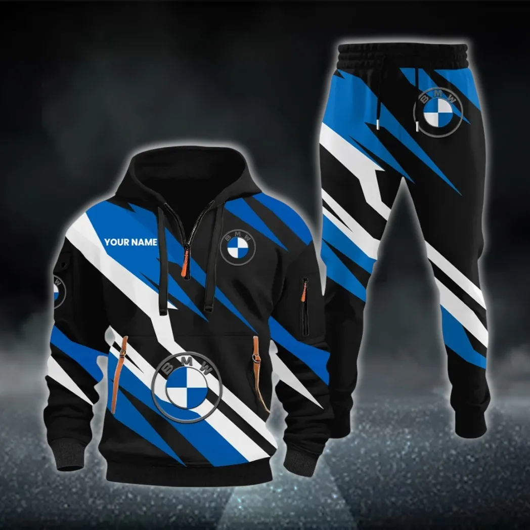 Sport Sedan Hoodie Half Zip x Sweatpants Set, Drive-Inspired Hoodie and Pants Set CAR514100925163