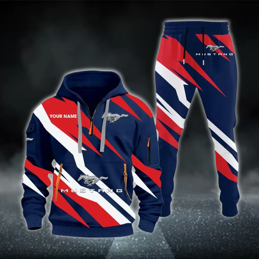 Sports Coupe Hoodie Half Zip x Sweatpants Set, Custom Car Enthusiast Outfit CAR514100925166