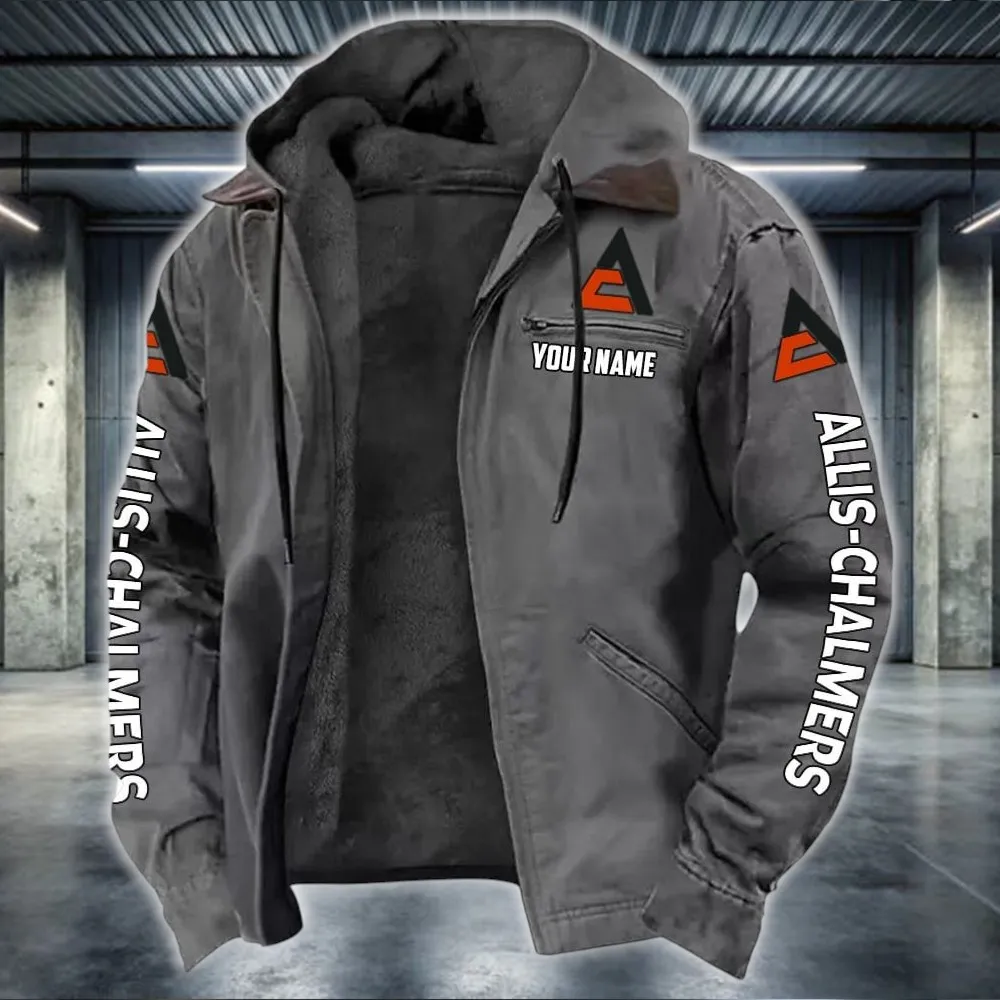 Classic Tractor Hooded And Flannel Hoodie, Ride-Inspired Streetwear CAR519 - Gray