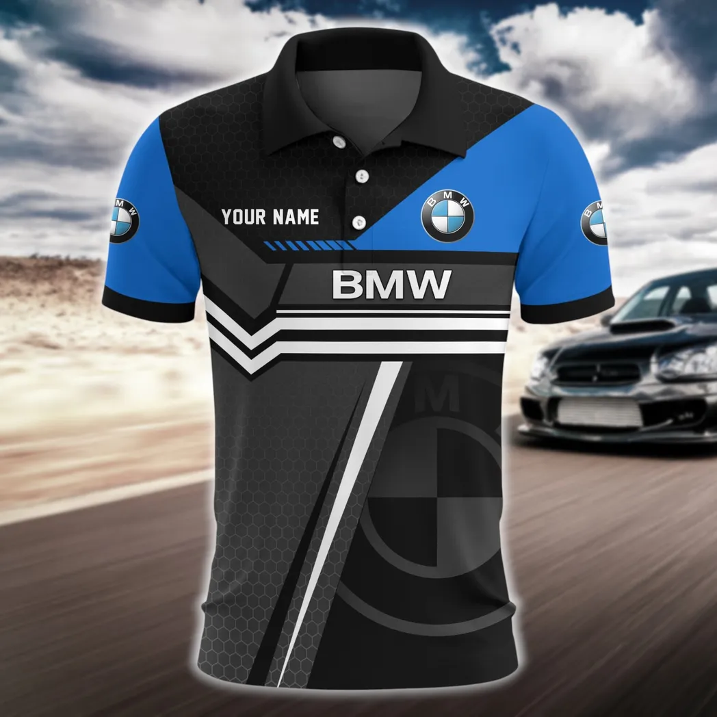 Performance Car Polo Shirt, Sporty Everyday Button Shirt CAR525111025002