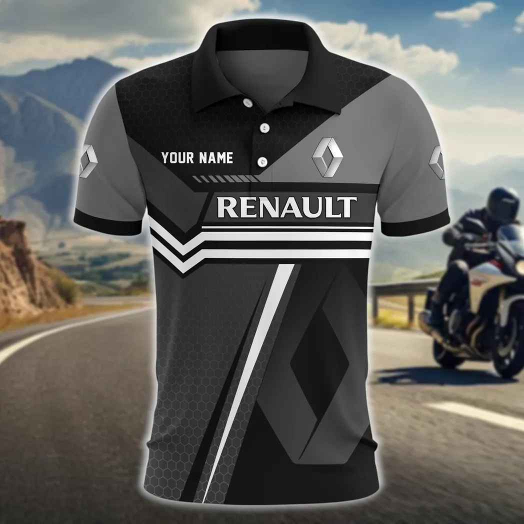 French Car Polo Shirt, Rugged Fit Button Shirt CAR525111025038