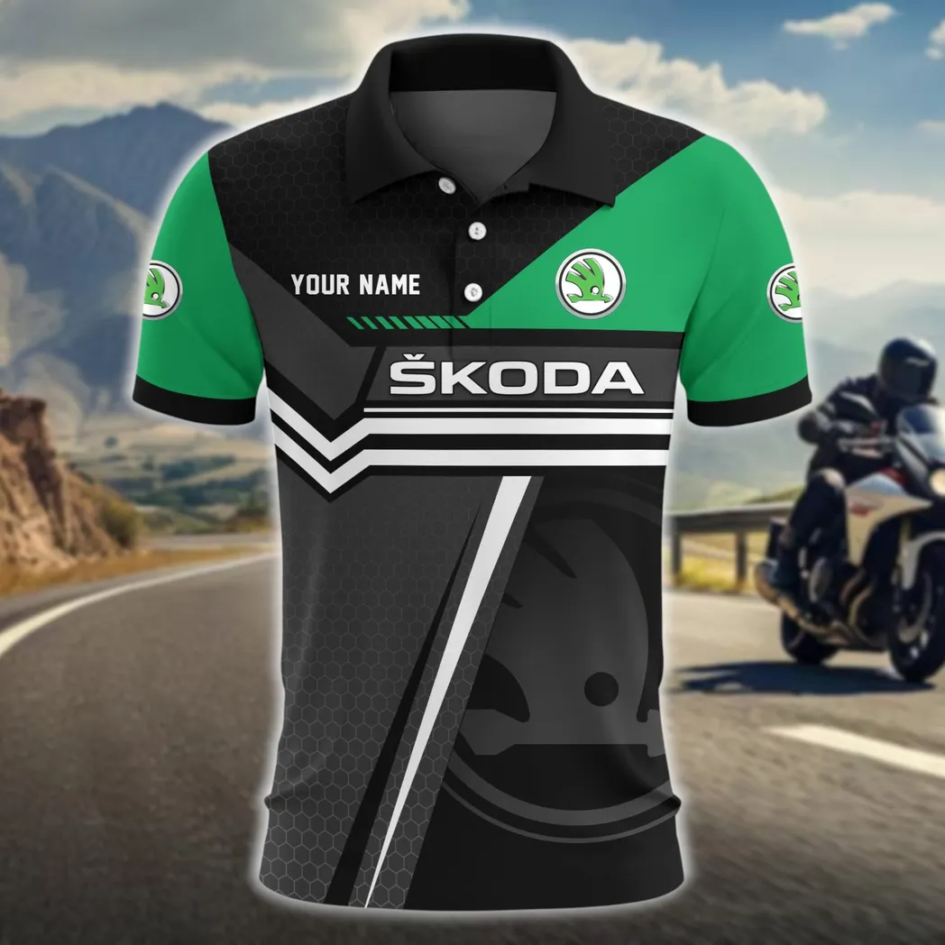 Czech Automobile Polo Shirt, Street-Ready Button Shirt CAR525111025043