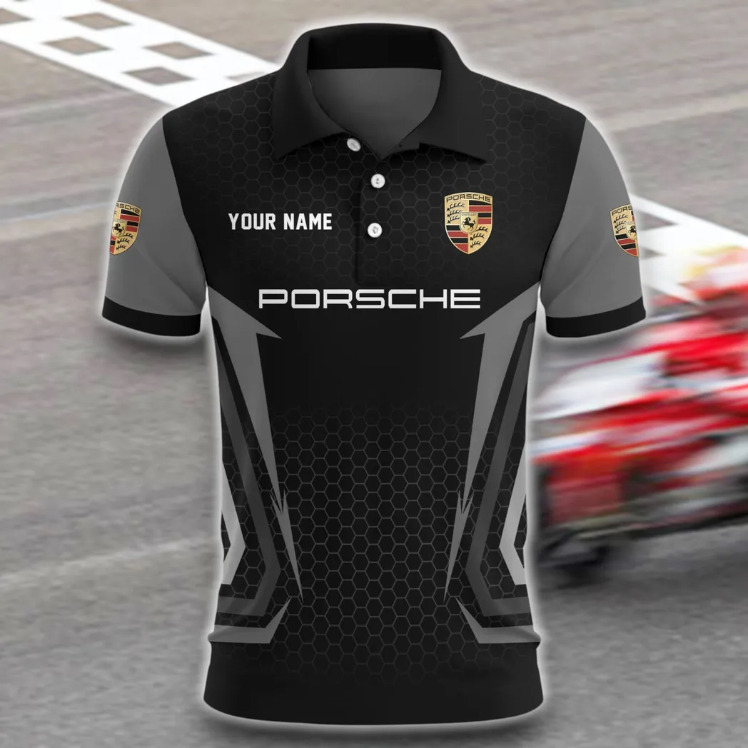 Sports Car Polo Shirt, Urban Comfort Button Shirt CAR526 - Gray