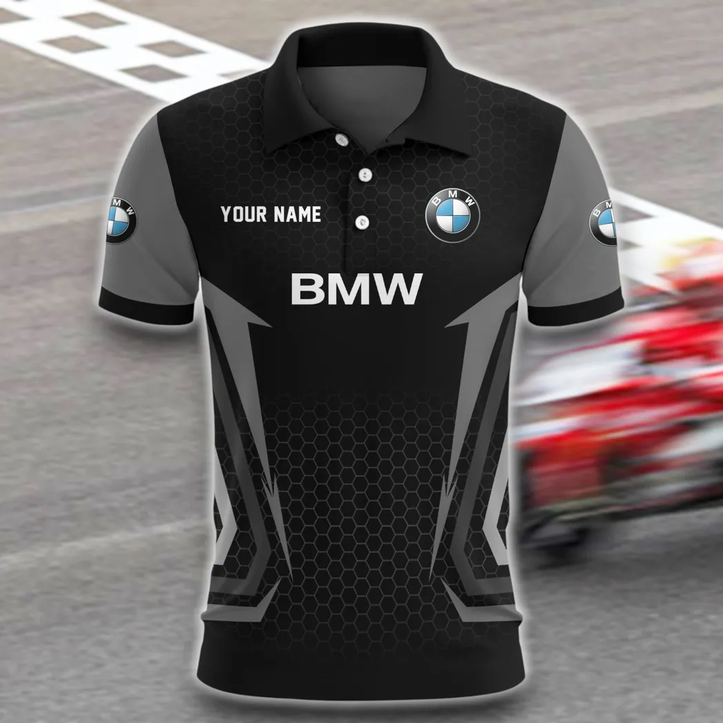 Small Executive Car Polo Shirt, Sporty Comfort Button Shirt CAR526 - Gray