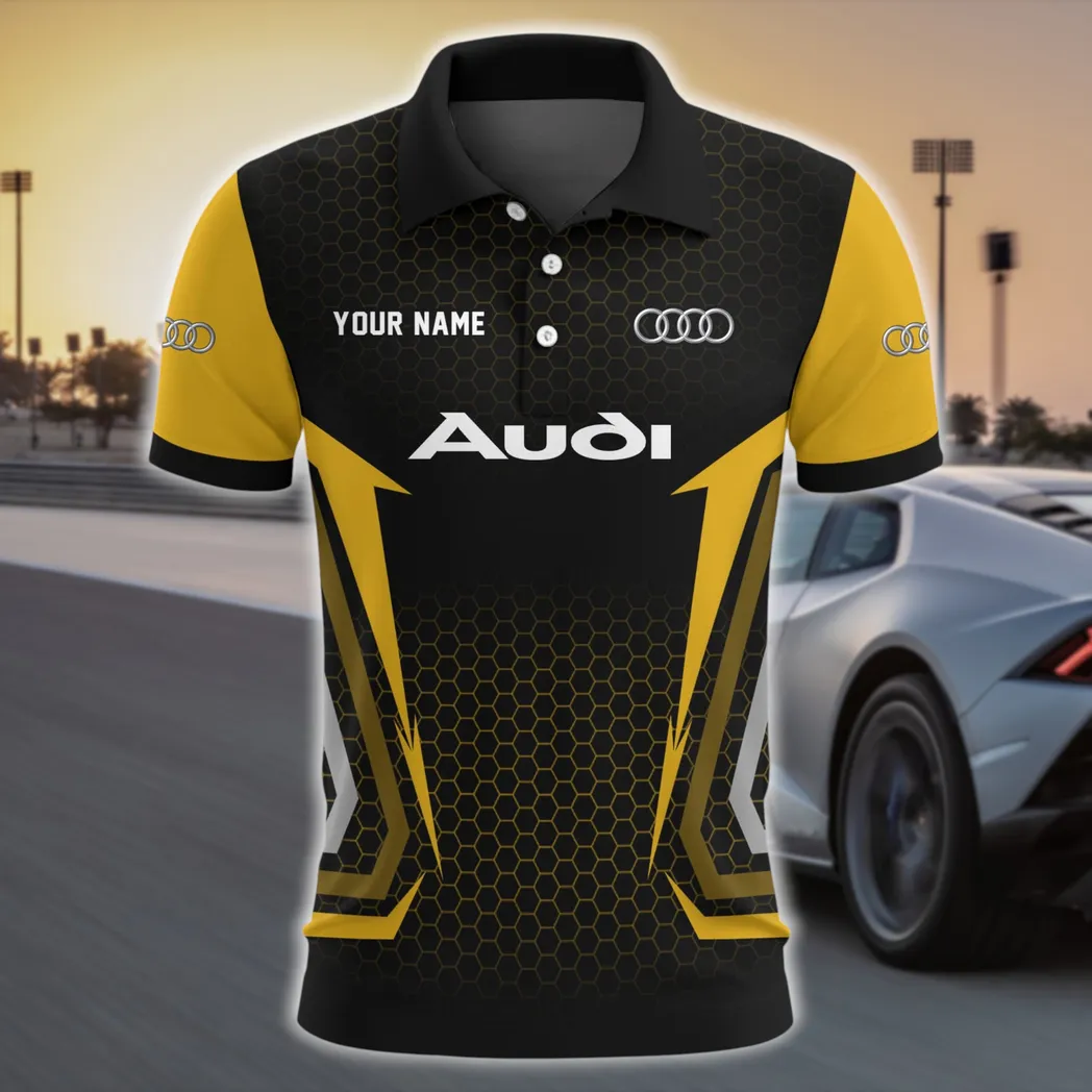 Modern Coupe Polo Shirt, Durable Streetwear Button Shirt CAR526 - Yellow