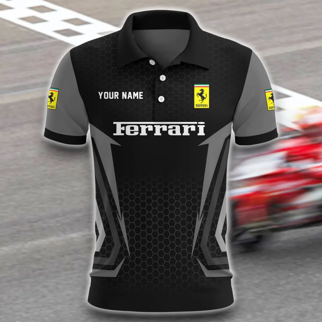 Iconic Vehicle Polo Shirt, Lightweight Comfort Button Shirt CAR526 - Gray