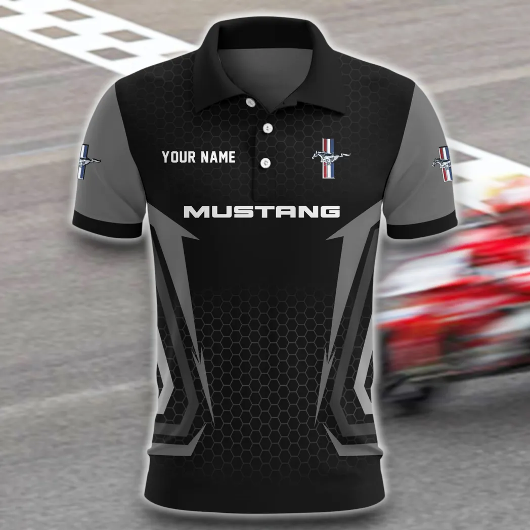 Classic Car Polo Shirt, Casual Everyday Button Shirt CAR526 - Gray