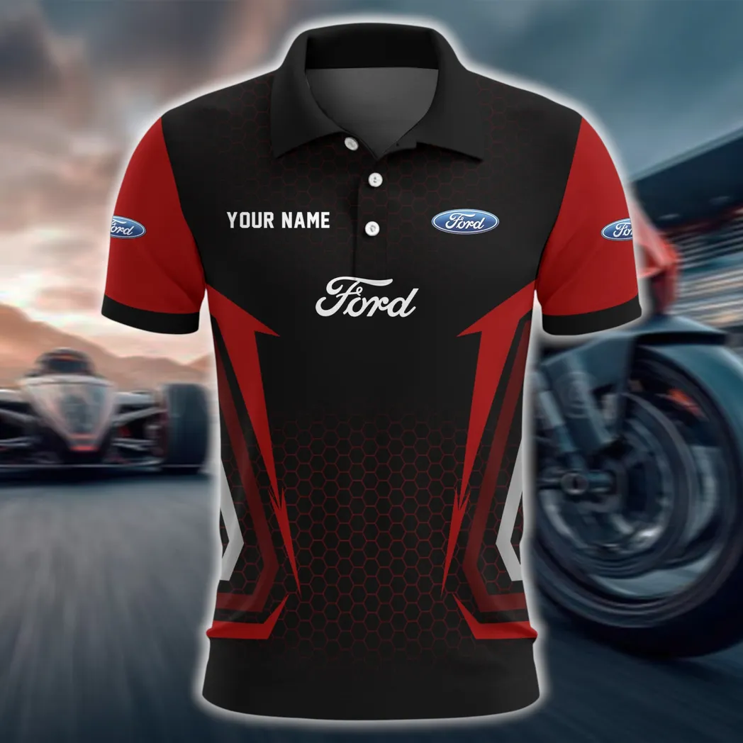 Classic Polo Shirt, Urban Relaxed Fit Button Shirt CAR526 - Red