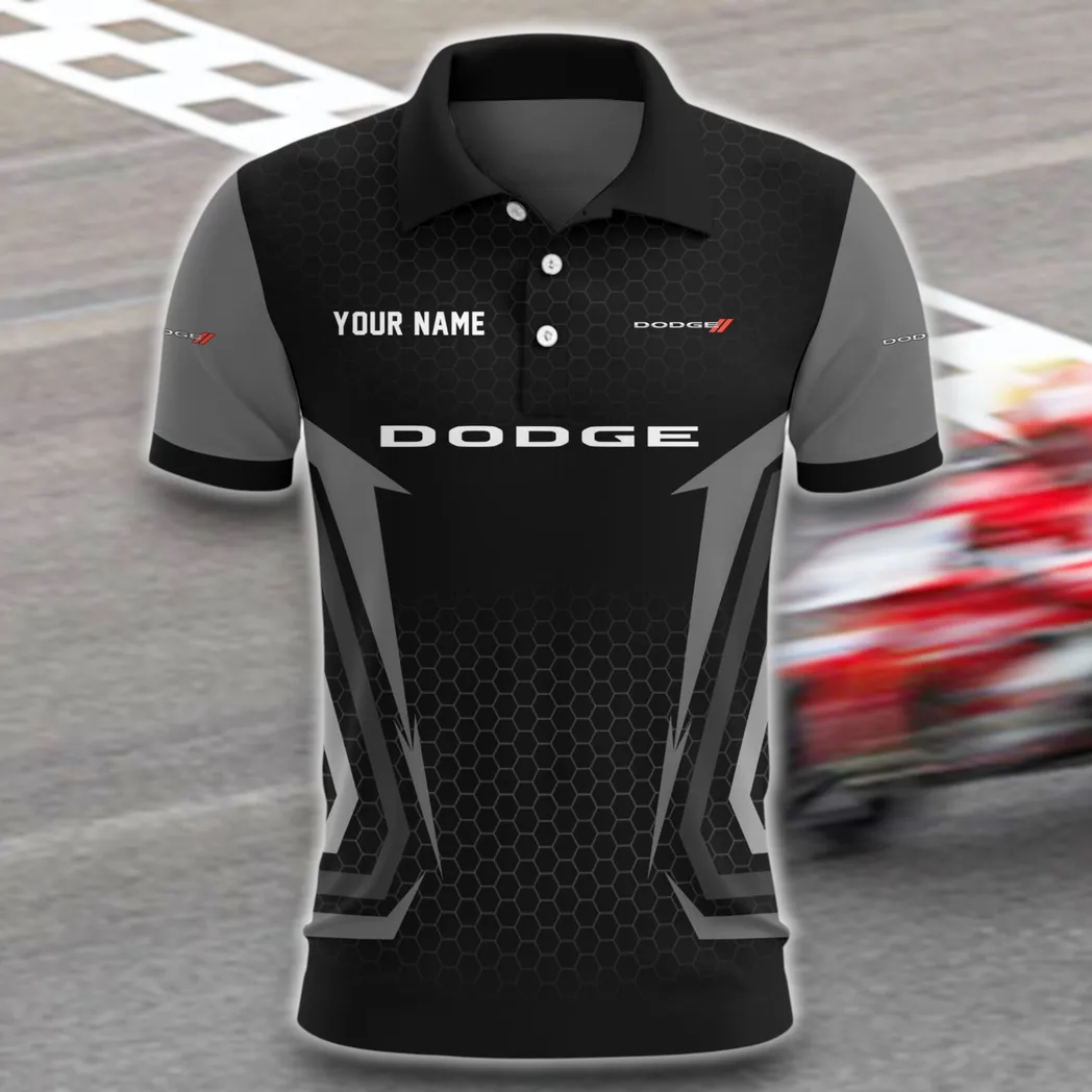 Classic Car Polo Shirt, Casual Street Button Shirt CAR526 - Gray