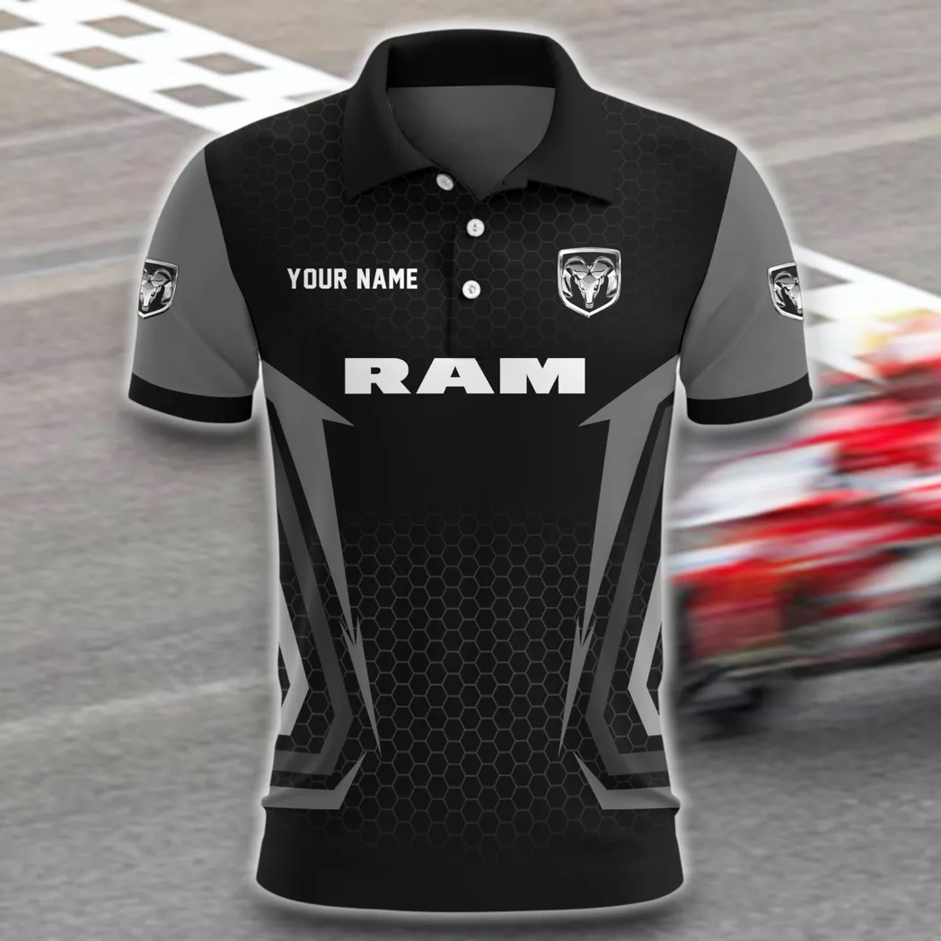 Full-Size Pickup Polo Shirt, Daily Wear Button Shirt CAR526 - Gray