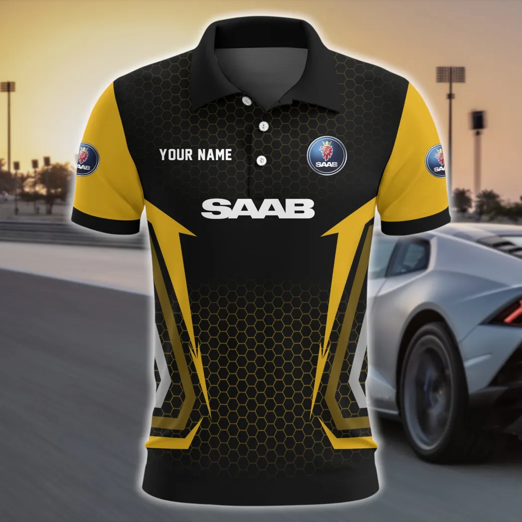 Off-Road Auto Polo Shirt, Everyday Comfort Button Shirt CAR526 - Yellow