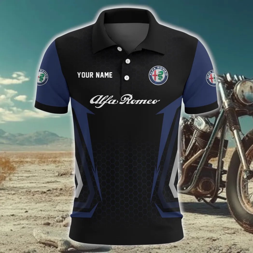Italian Classic Polo Shirt, Sporty Everyday Button Shirt CAR526 - Navy