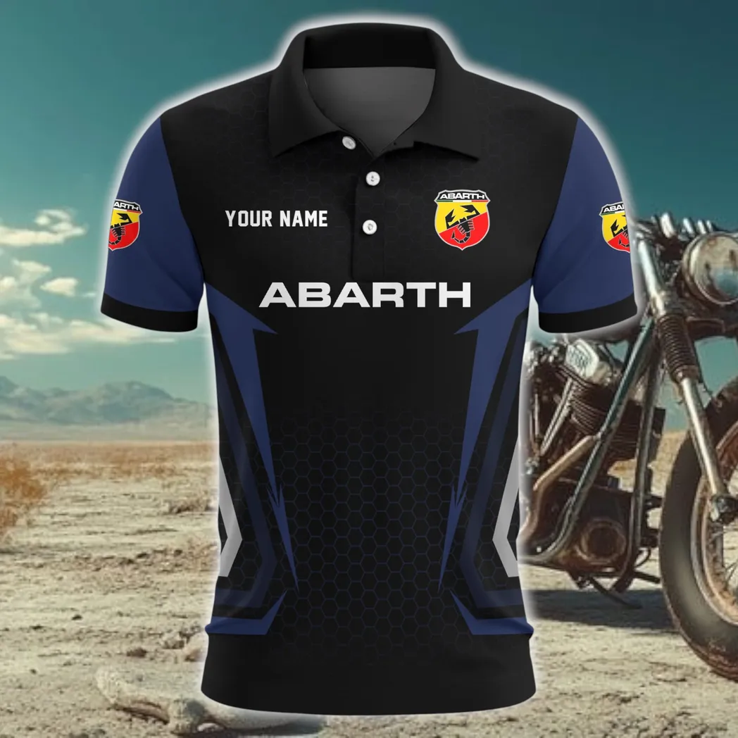 Compact Sports Car Polo Shirt, Casual Street Button Shirt CAR526 - Navy