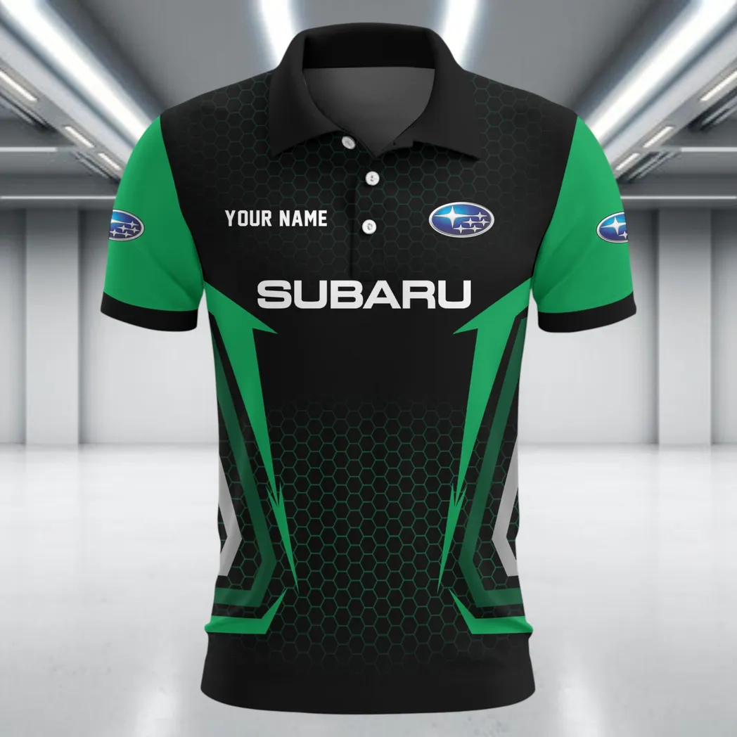 Outdoor Vehicle Polo Shirt, Sporty Casual Button Shirt CAR526 - Green