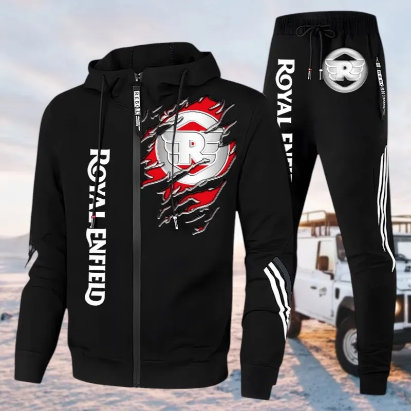 Long-Distance Rider Tracksuit, Road Gear Comfort Set CAR538 - Black