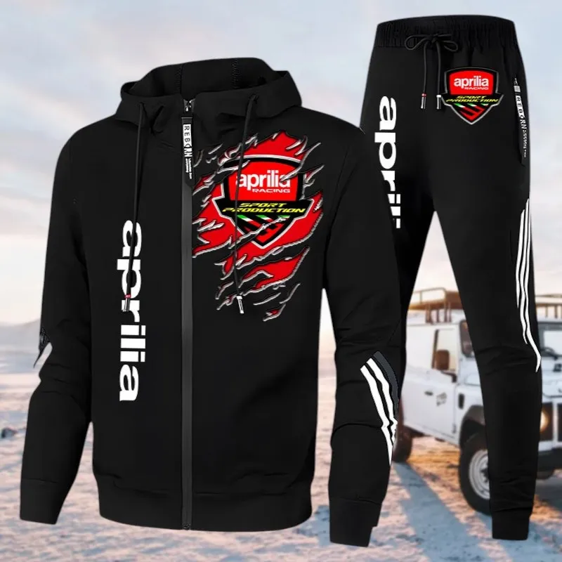 Sportbike Tracksuit, Motorsports Set for Fans CAR538 - Black