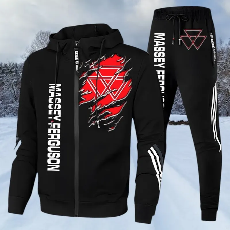 Agriculture Tractor Tracksuit, Road-Ready Active Wear CAR539 - Black