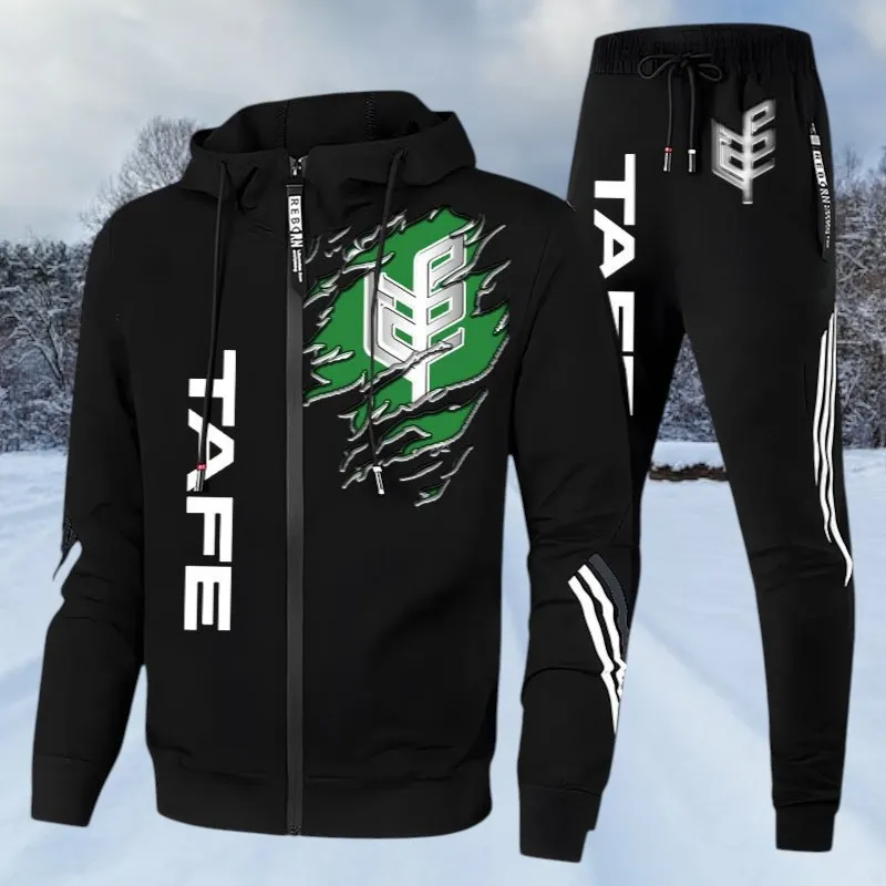 Agricultural Tractor Tracksuit, Motorsports Set for Fans CAR539 - Black