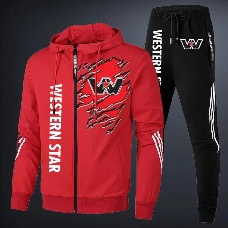 Transport Vehicle Tracksuit, Racing Comfort Wear Set CAR540 - Red