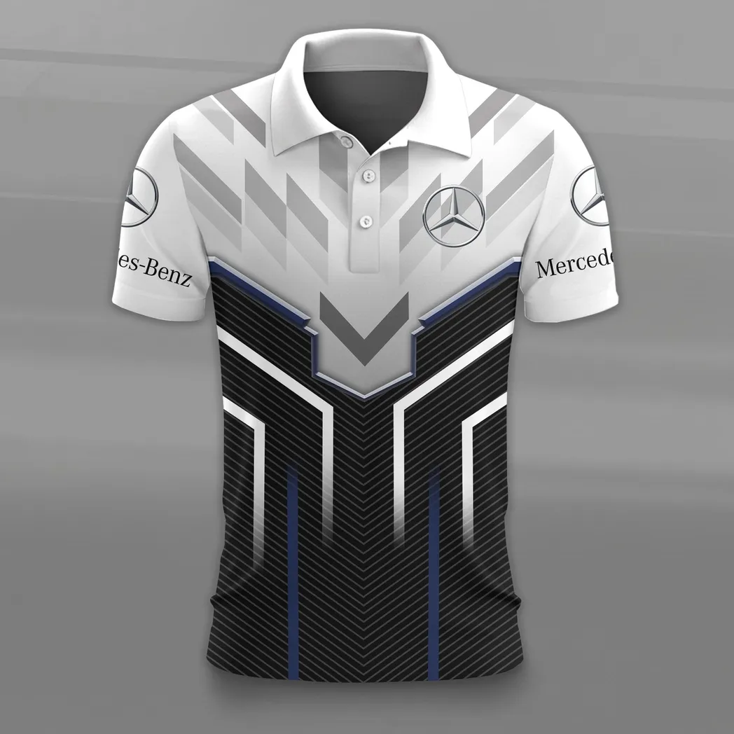 Luxury Car Polo Shirt, Casual Streetwear Button Shirt CAR544111925113-Navy Blue