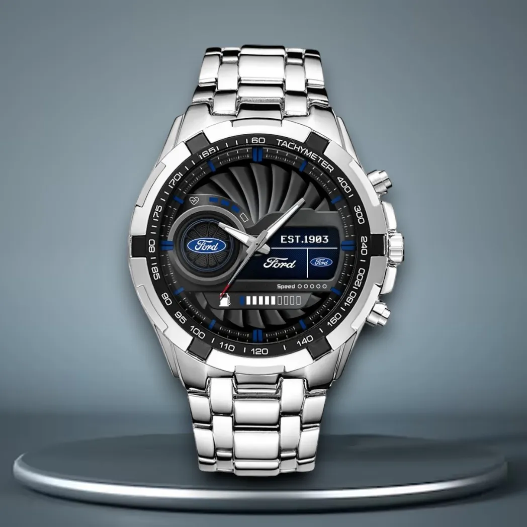 Vintage Ride Steel Watches, Precision Watch for Sport Fans DCAR476 - White