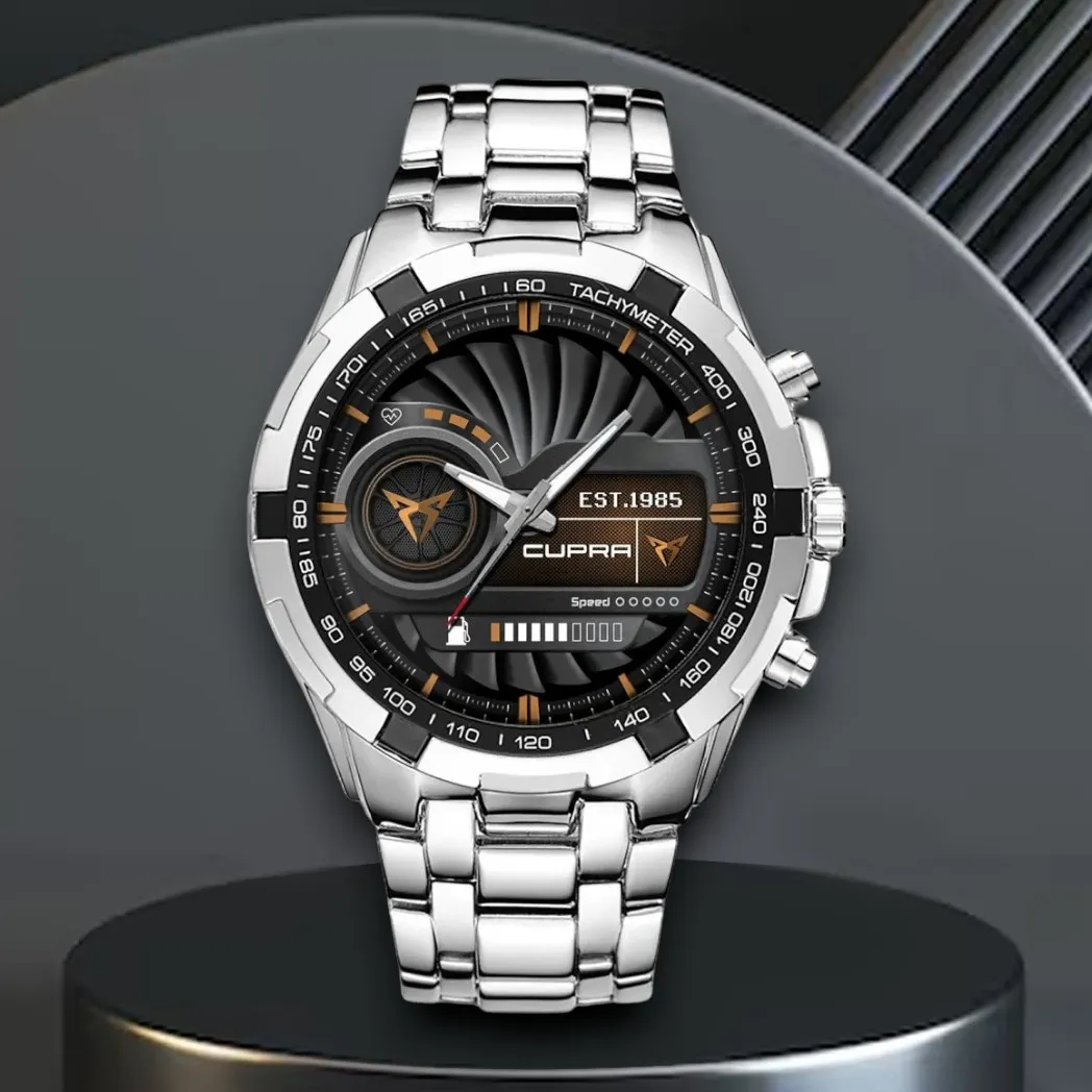 Modern Car Steel Watches, Sport-Inspired Wristwatch Style DCAR476 - White