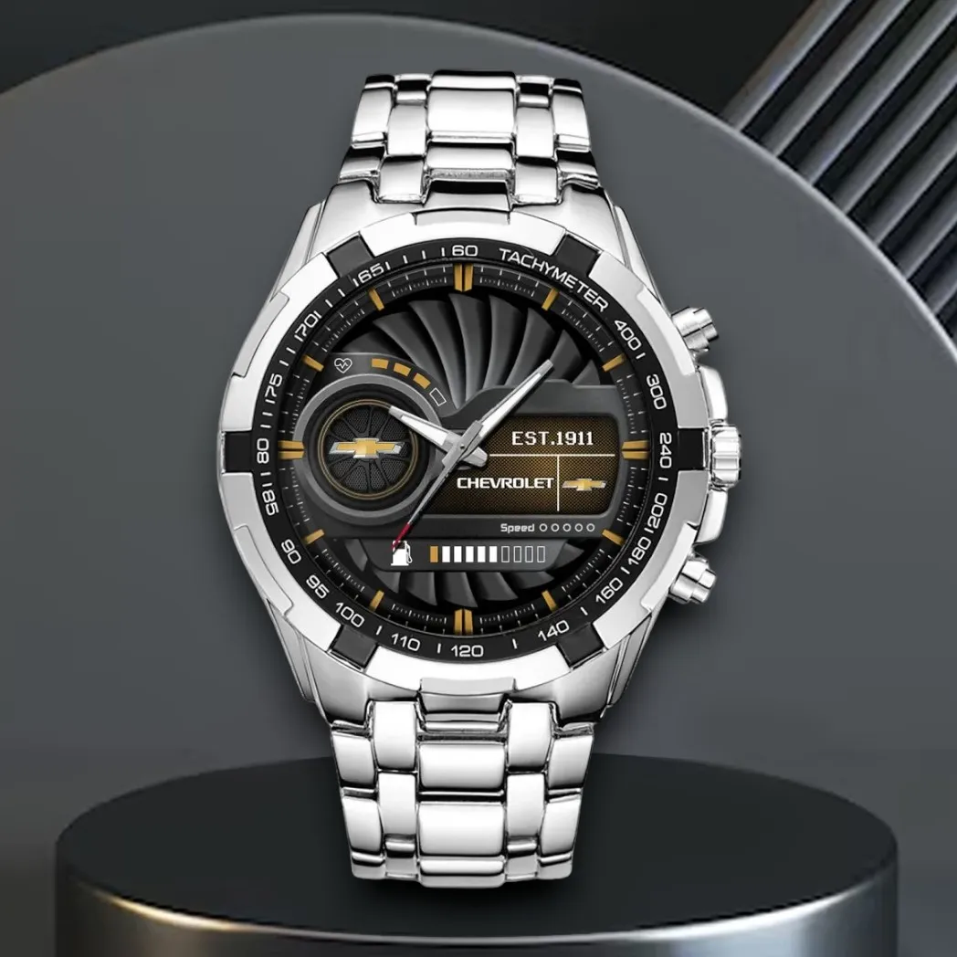 Sporty  Vehicle Steel Watches, Dynamic Watch for Sport Fans DCAR476 - White