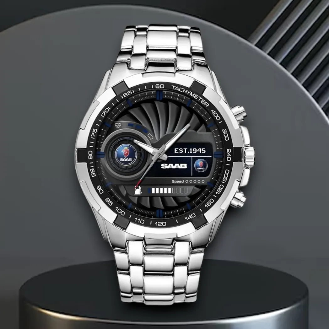 Touring Sedan Steel Watches, Sport-Inspired Wristwatch Style DCAR476 - White