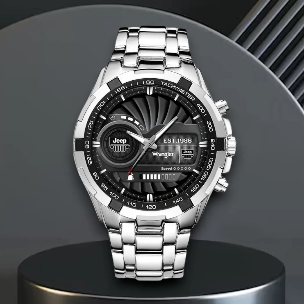 Adventure SUV Steel Watches, Bold Watch for Supporters DCAR476 - White