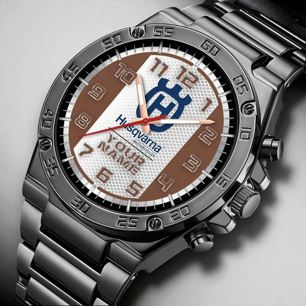 Dirt Track Bike Hand Watch, Athletic Style Fan Timepiece DCAR477 - Brown