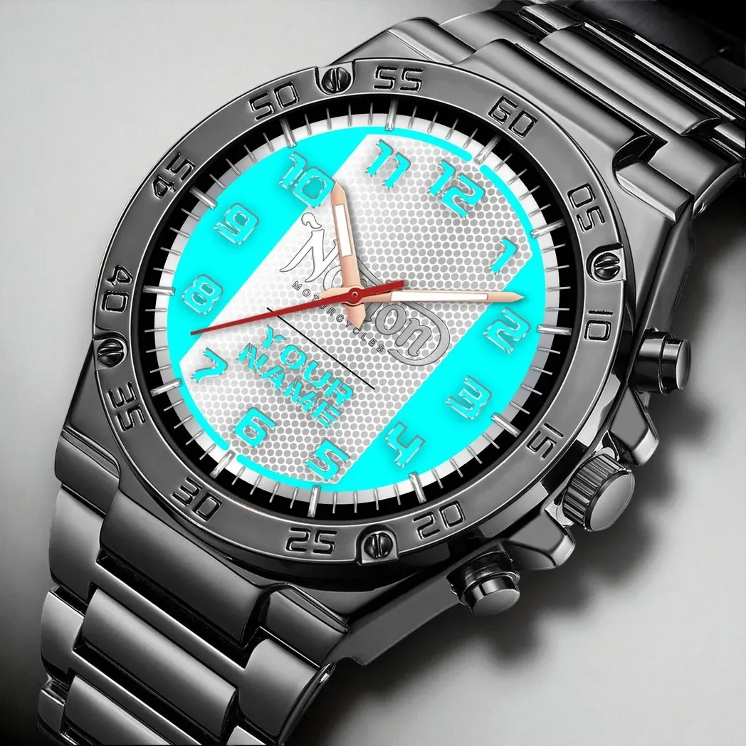 Custom Road Bike Hand Watch, Sport-Inspired Wristwatch Style DCAR477 - Cyan