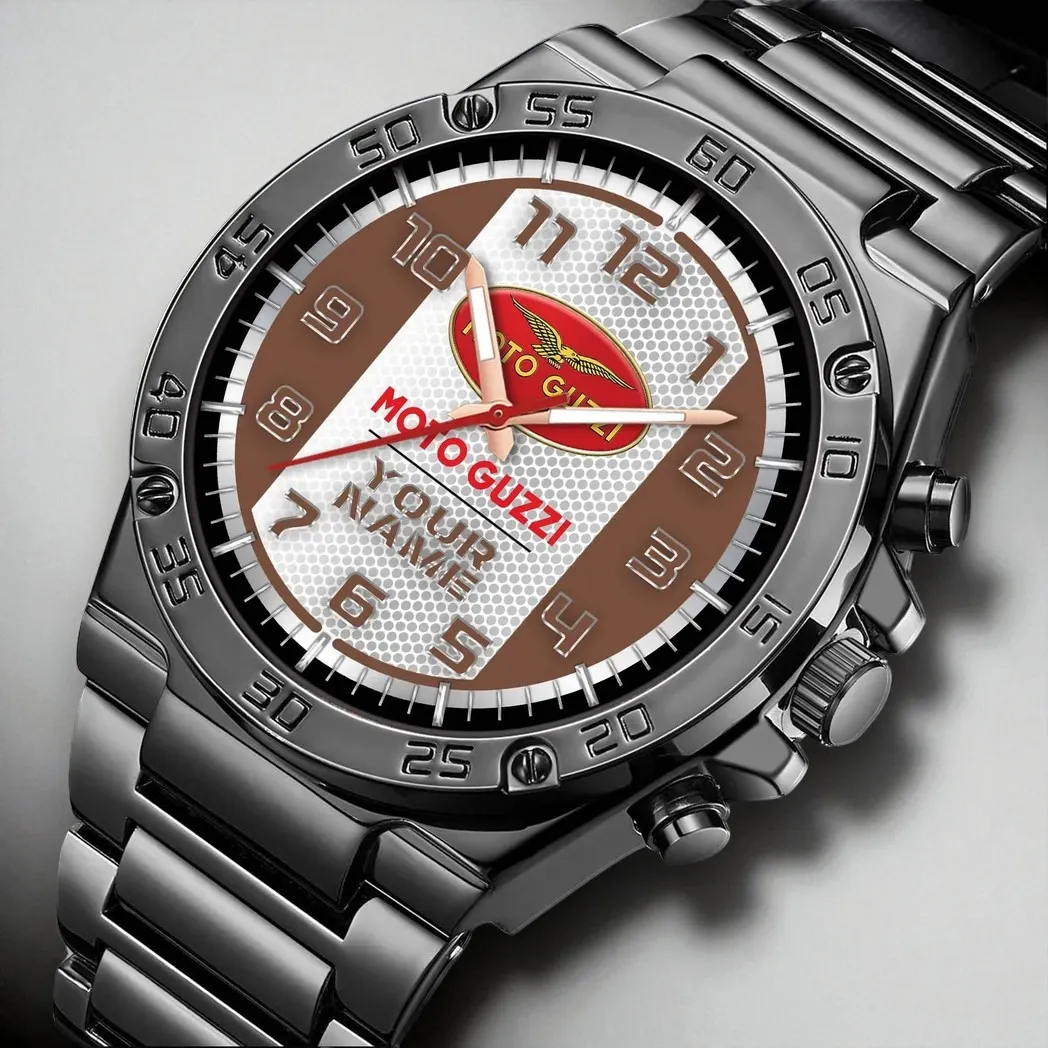 Adventure Motorcycle Hand Watch, Athletic-Inspired Wristwatch Style DCAR477 - Brown