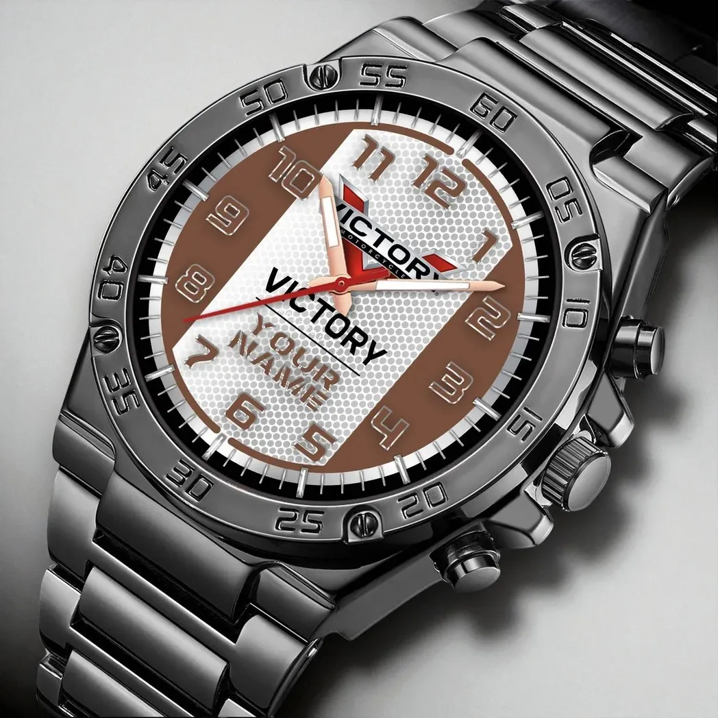 Custom Cruiser Hand Watch, Precision Watch for Sport Fans DCAR477 - Brown